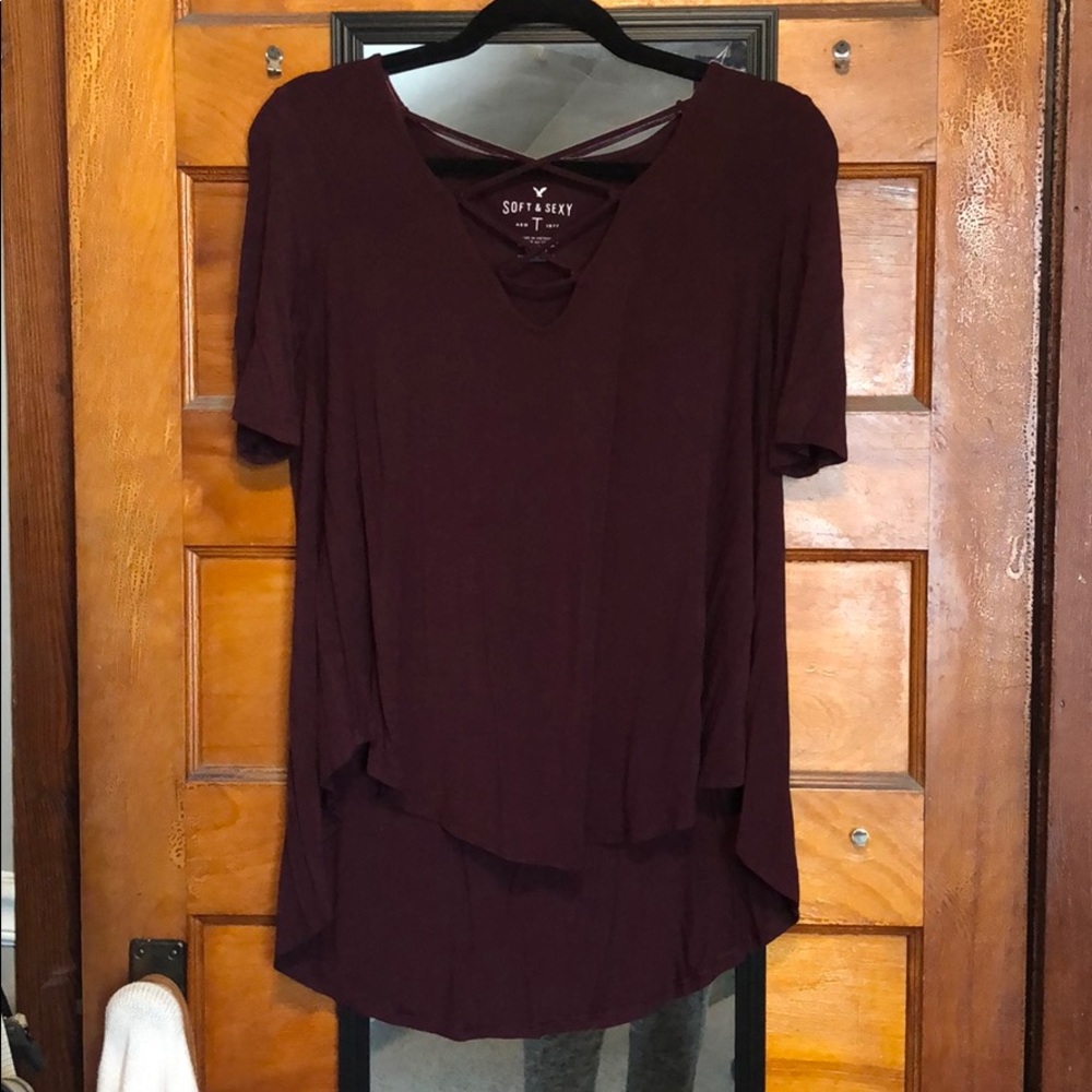 High low soft and sexy AE T-shirt